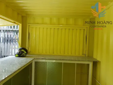 Container Cafe 10 Feet Đen Vàng Giá Rẻ Khởi Nghiệp