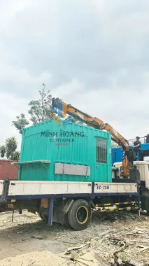 Container Cafe 10 Feet Màu Xanh Vàng