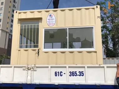 Container văn phòng 10 feet vàng kem: Lựa chọn tối ưu cho không gian nhỏ