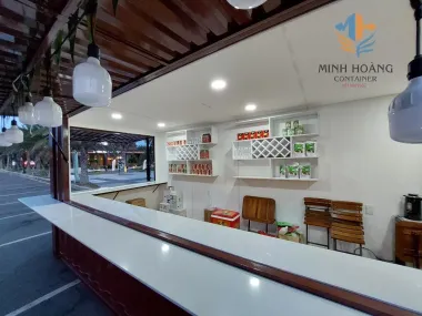 Container cafe 20 feet màu nâu tại Phan Thiết