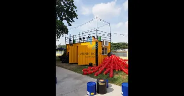 Container Cafe 20 Feet Vàng Viền Đen Phim Xin Chào PaPa