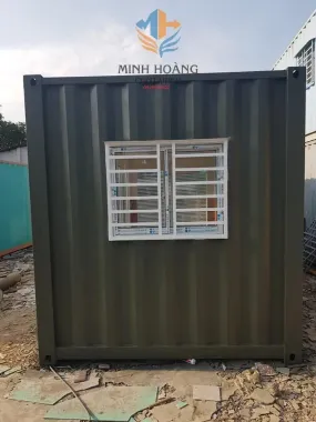 Container Homestay 20 Feet Khung Kính Xám