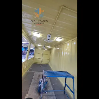 Container cafe 20 feet tím vàng