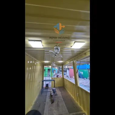 Container cafe 20 feet tím vàng