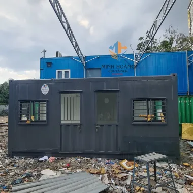 Container Nhà Ở 20 Feet Khung Kính - Thiết Kế 2 Phòng Ngủ Tiện Nghi Mẫu 1