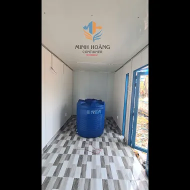 Container nhà ở 20 feet xanh dương hiện đại, đầy đủ tiện nghi, gia công từ vỏ container lạnh chất lượng cao