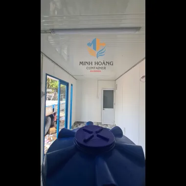 Container nhà ở 20 feet xanh dương hiện đại, đầy đủ tiện nghi, gia công từ vỏ container lạnh chất lượng cao