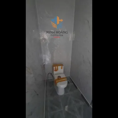 Container nhà ở 20 feet xanh dương hiện đại, đầy đủ tiện nghi, gia công từ vỏ container lạnh chất lượng cao