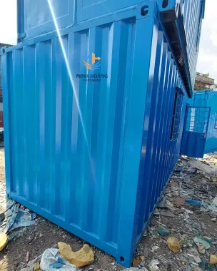 Container văn phòng 20 feet vỏ khô xanh dương đầy đủ điện đèn quạt
