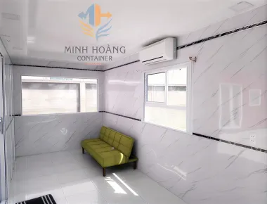 Container nhà ở 20 feet màu đỏ và xanh dương - N202