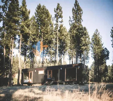 Container nhà ở 40 feet cửa lớn có toilet màu đen