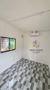 Container văn phòng 40 feet phối màu đỏ vàng nổi bật