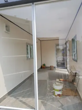 Container nhà ở 40 feet có toilet xám viền đậm - N401