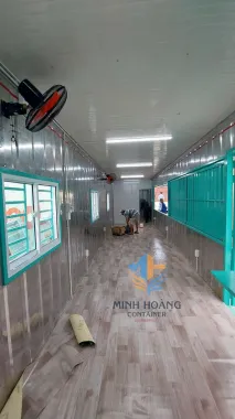 Container Cafe 40 Feet Xanh Ngọc Có Toilet Vỏ Lạnh