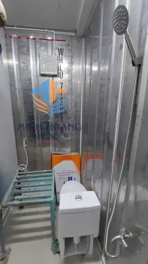 Container Cafe 40 Feet Xanh Ngọc Có Toilet Vỏ Lạnh