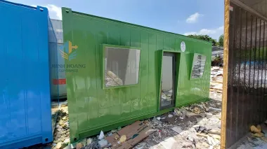 Container Văn Phòng 20 Feet Xanh Lá Hiện Đại