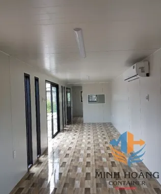 Container nhà ở cách nhiệt Panel lạnh trắng viền đen – P403