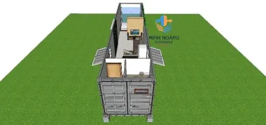 Nhà Container 40 Feet Cao 2m9 Có Toilet N402 - Thiết Kế Tiện Nghi Trọn Gói