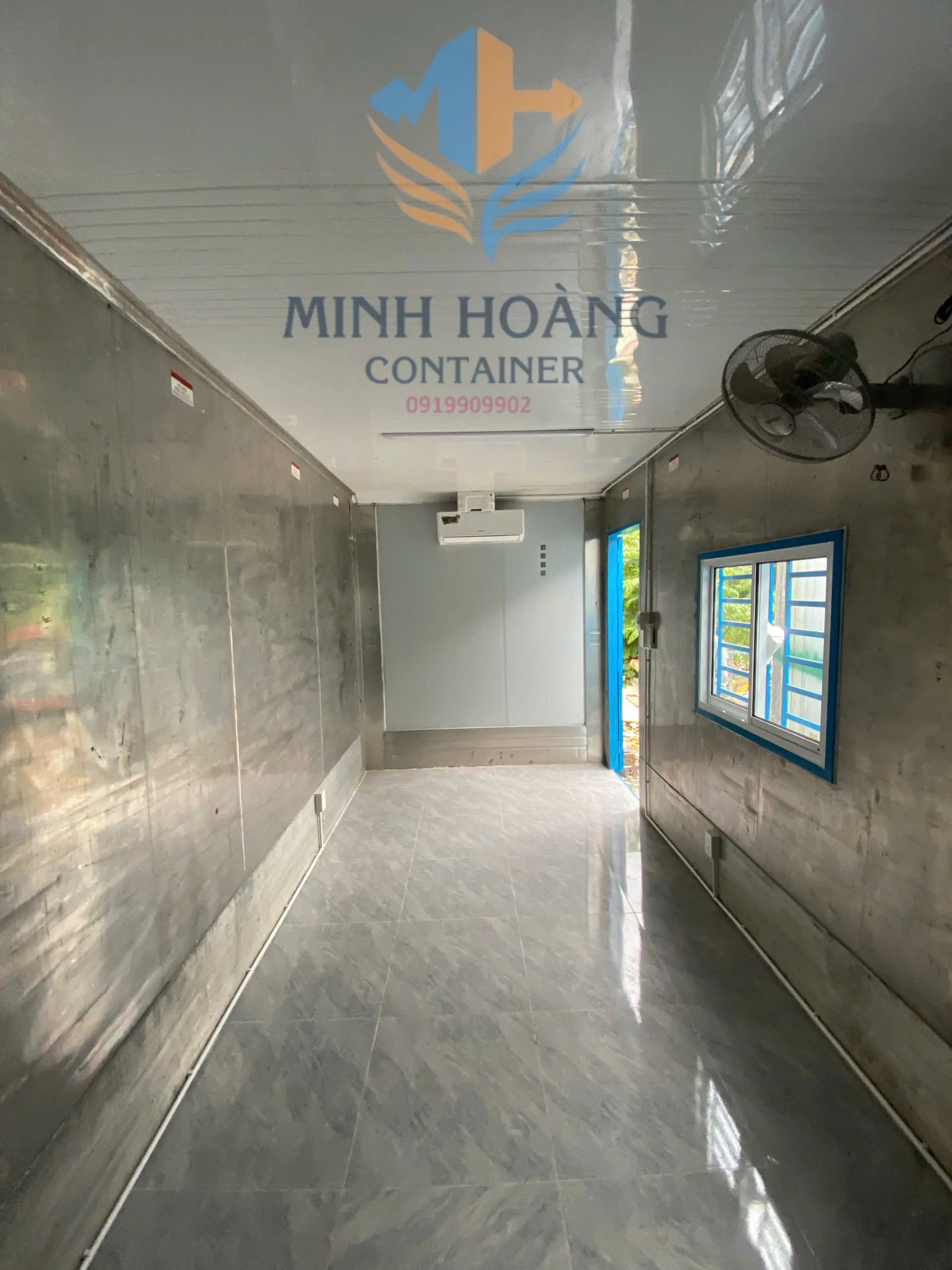 Container Văn Phòng 20 Feet Xanh Dương Vỏ Lạnh Cách Âm Tốt + Nhiệt Tốt