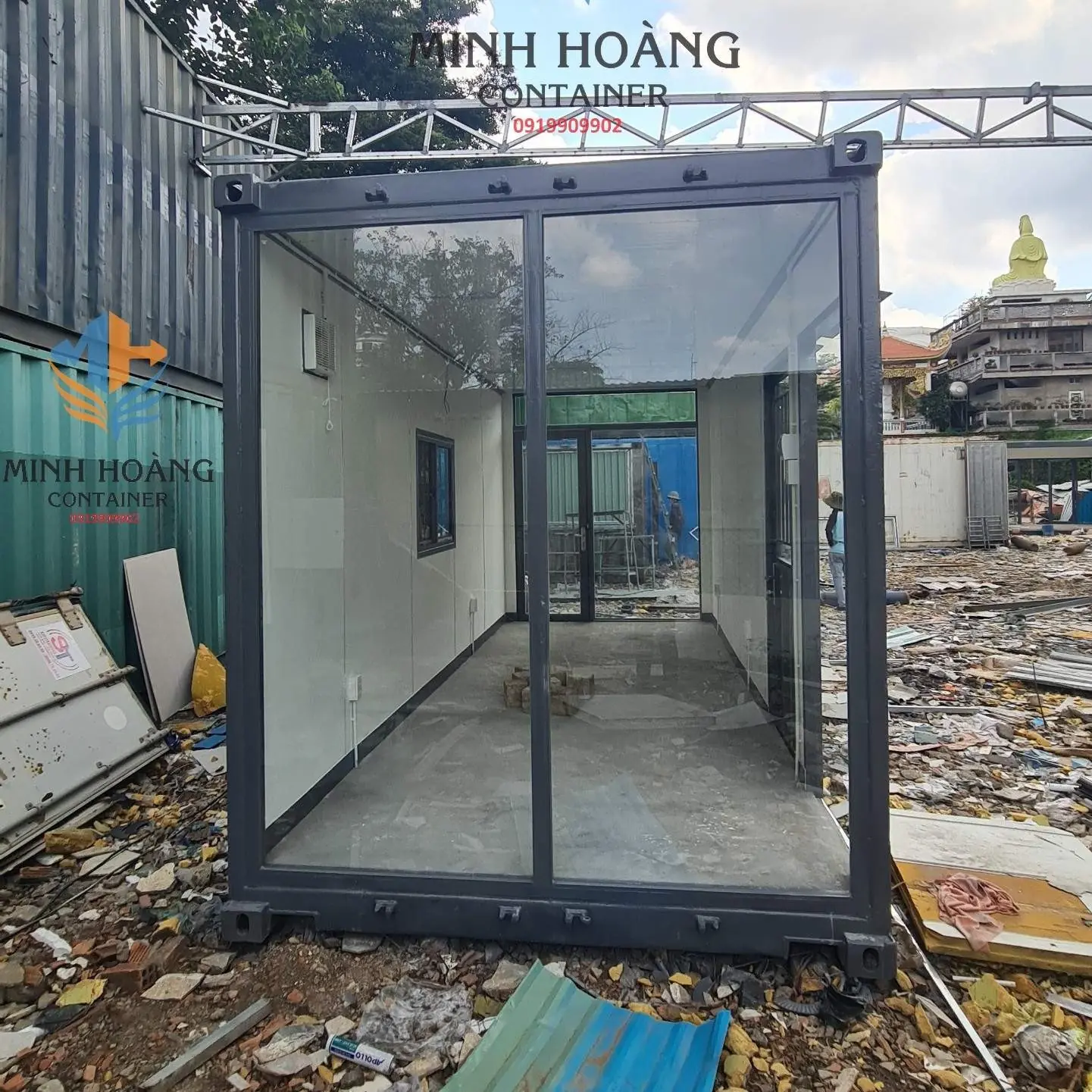 Container Nhà Ở 20 Feet Khung Kính Đầy Đủ Tiện Nghi Mẫu 2