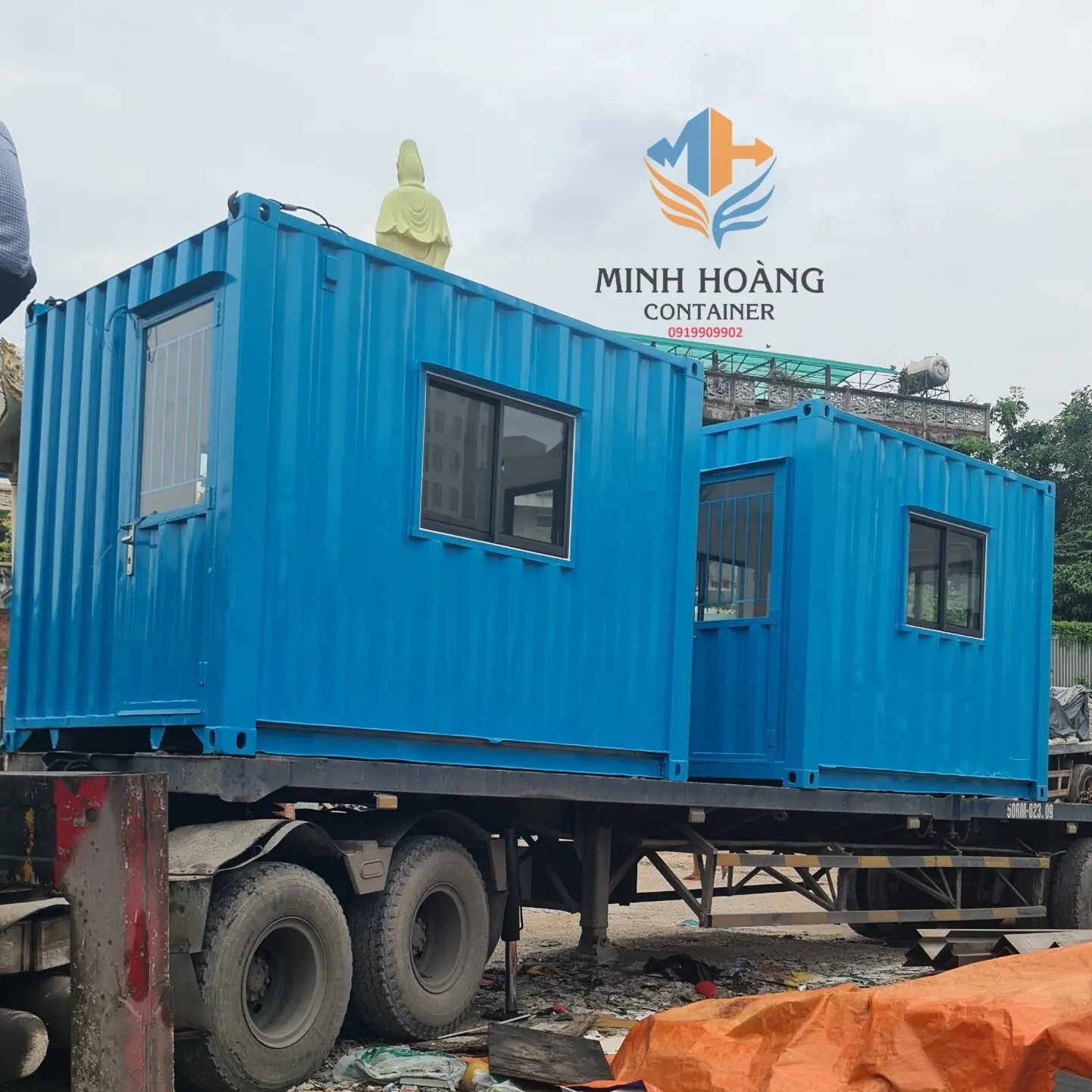 Cụm 2 Container 10 Feet Thiết Kế Văn Phòng Bảo Vệ & Quầy Vé Di Động