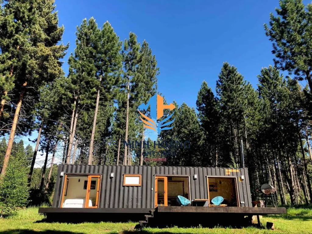 Thiết Kế Nhà Container Lắp Ghép 1x20 Feet & 2x40 Feet Không Gian Mở – Khung Kính Sang Trọng 