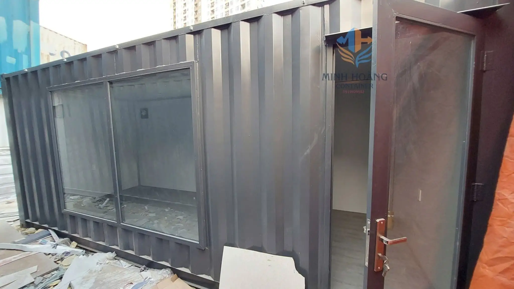 Container Văn Phòng 20 Feet Xanh Lá Vỏ Lạnh