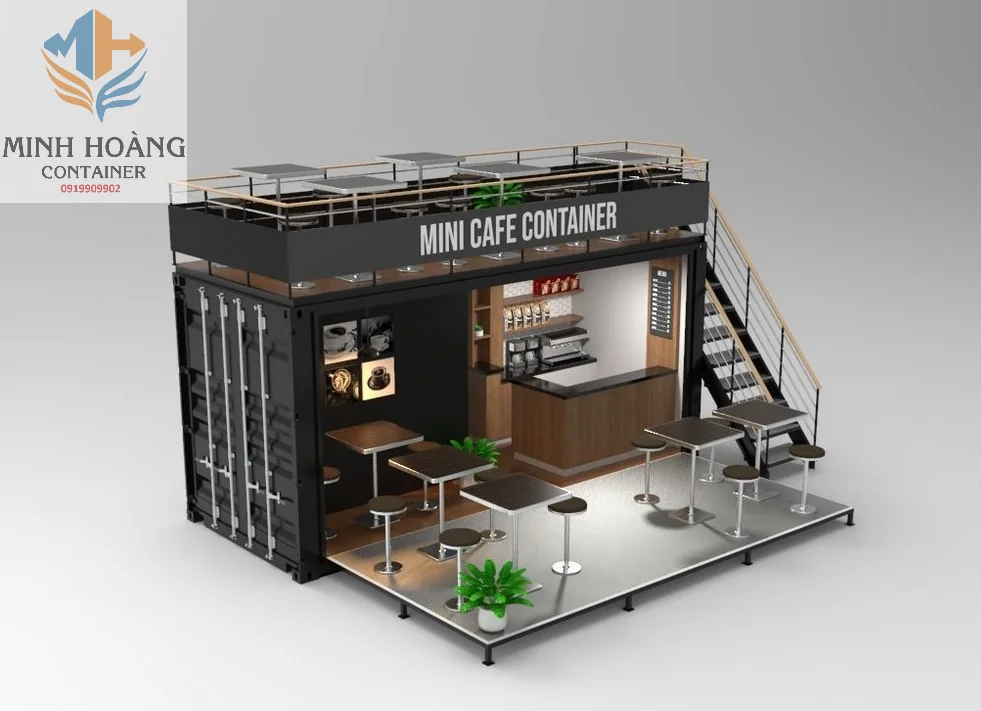 Container Cafe Ghép 2x40 Feet Q9