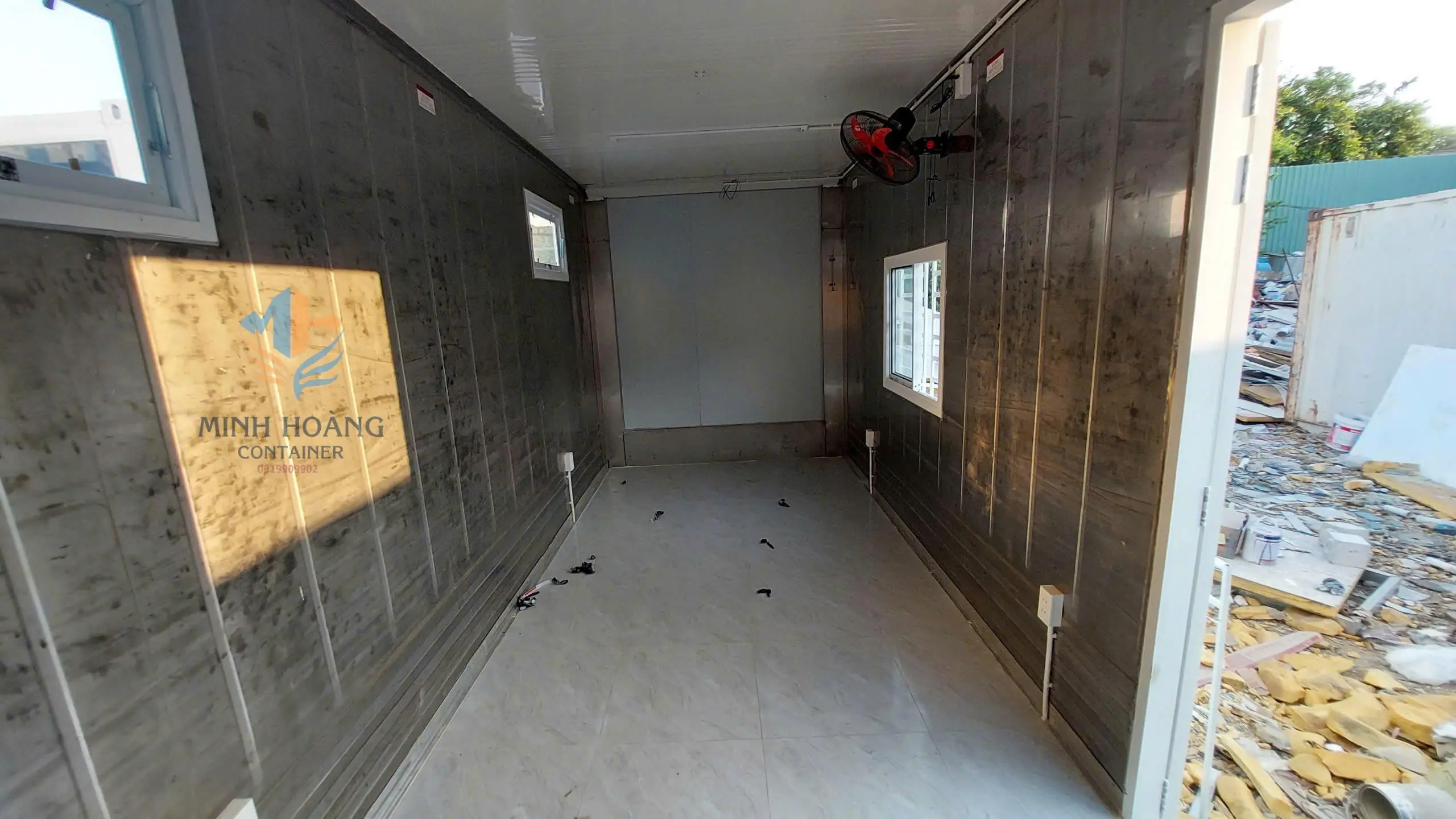 Container Văn Phòng 20 Feet Xanh Dương Vỏ Lạnh Cách Âm Tốt + Nhiệt Tốt