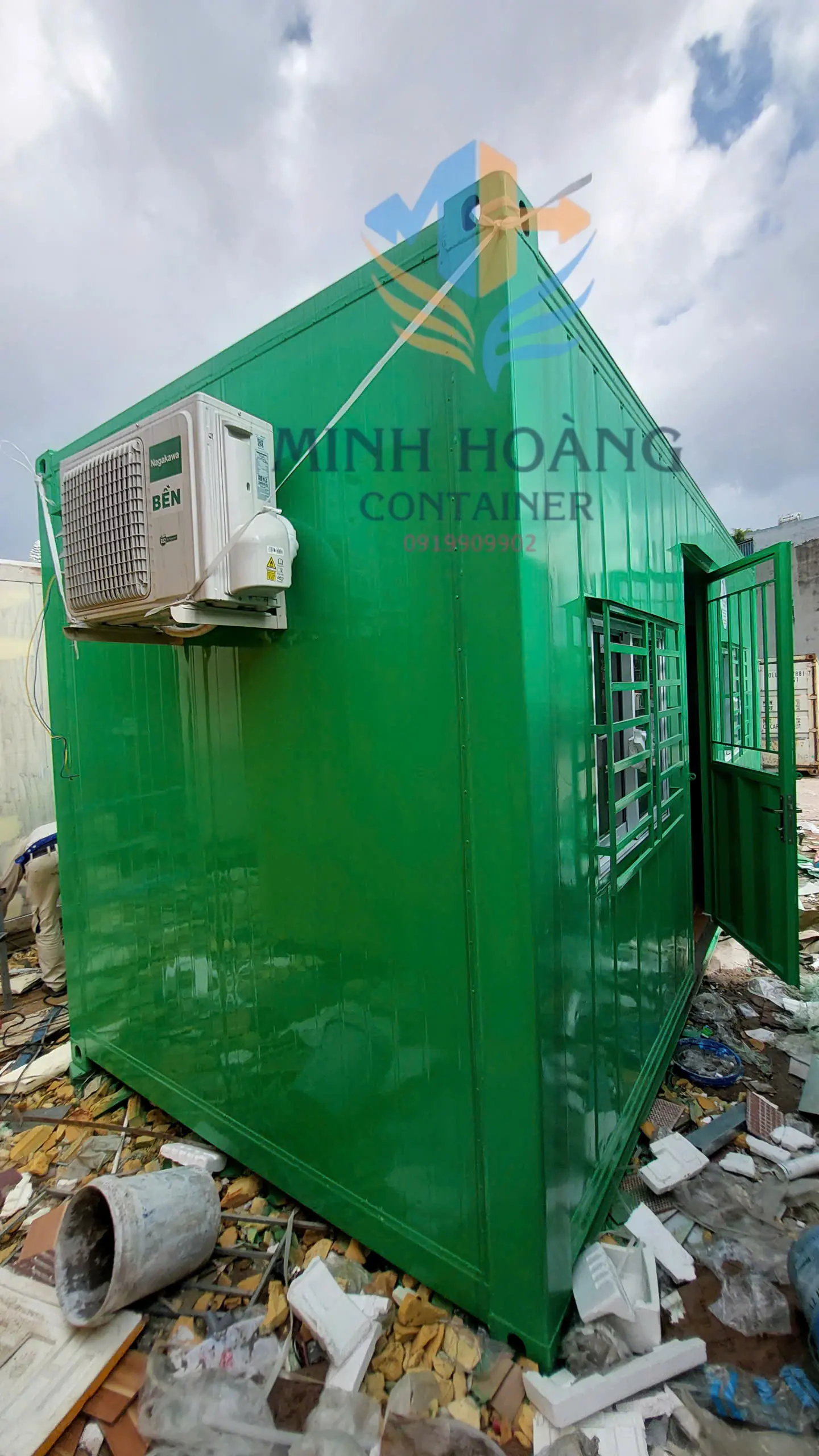 Container Văn Phòng 20 Feet Xám Có Ngoại Nội Thất