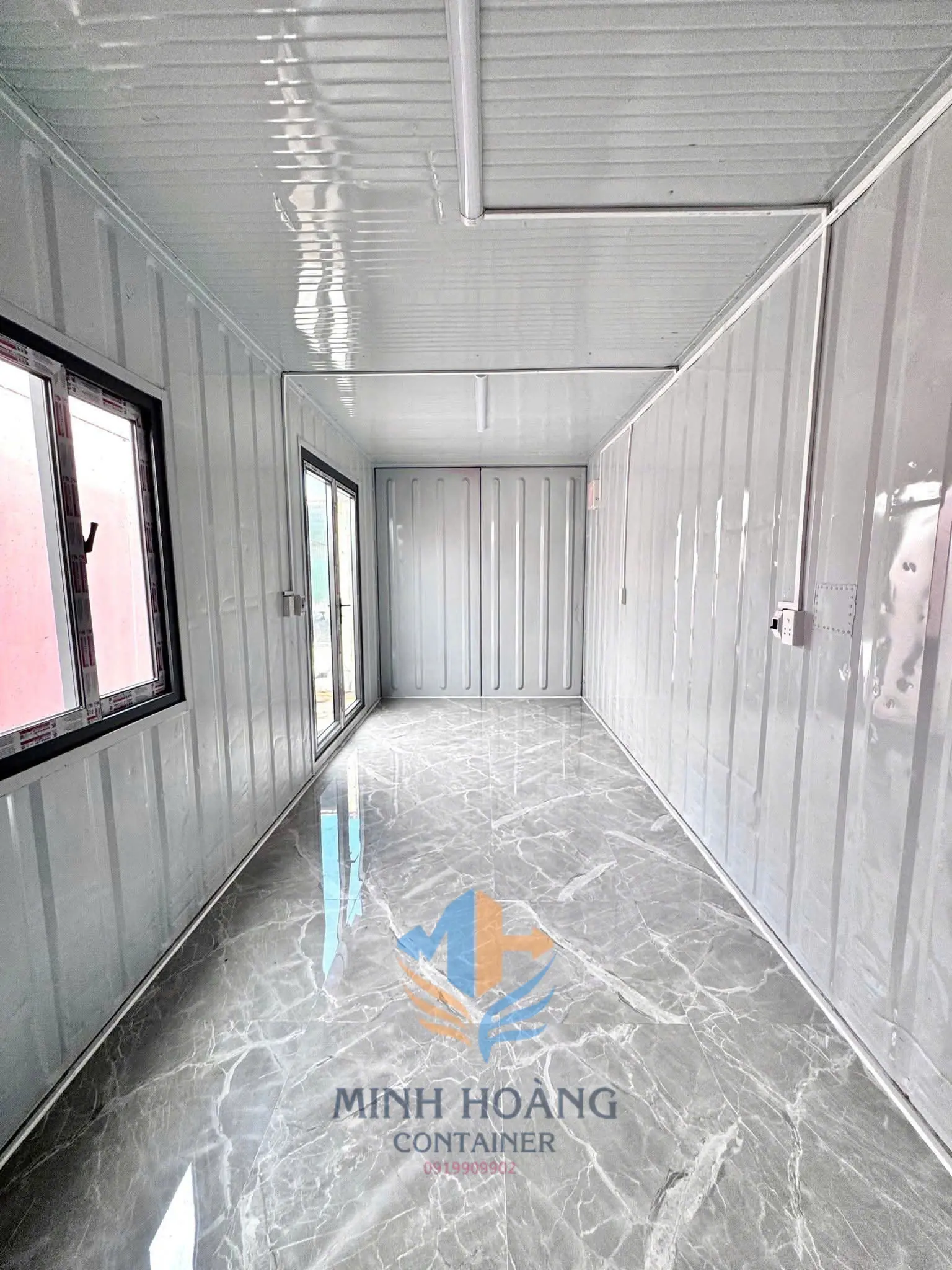 Container Văn Phòng Xưởng Ghép 2x40 Feet Vàng 