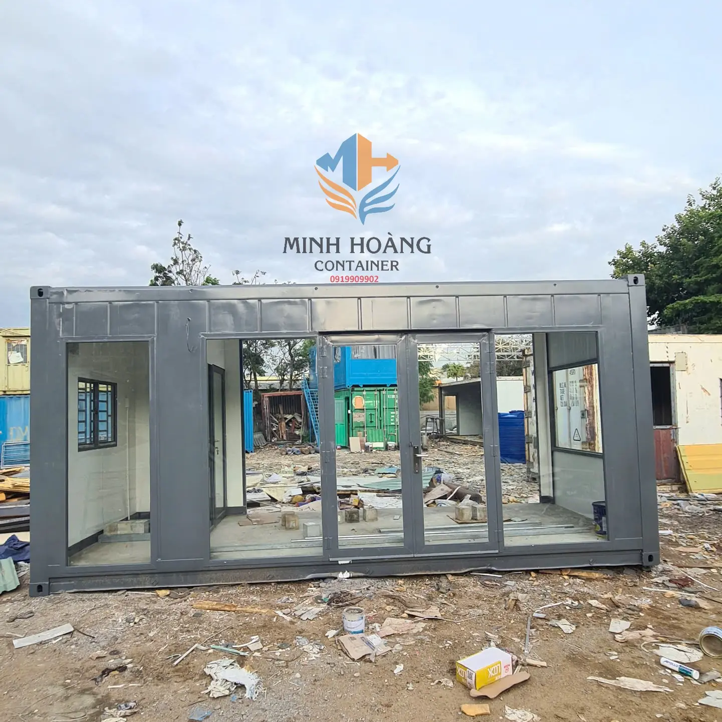 Container Nhà Ở 20 Feet Khung Kính Đầy Đủ Tiện Nghi Mẫu 3